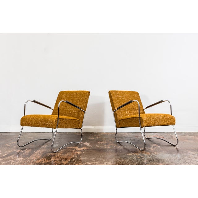 Bauhaus Style Lounge Chairs, 1950s, Set of 2 For Sale - Image 9 of 18