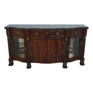 Henredon Marble Top Mahogany Sideboard Server For Sale