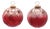 Glass Ball Ornament Set of 2  4" For Sale