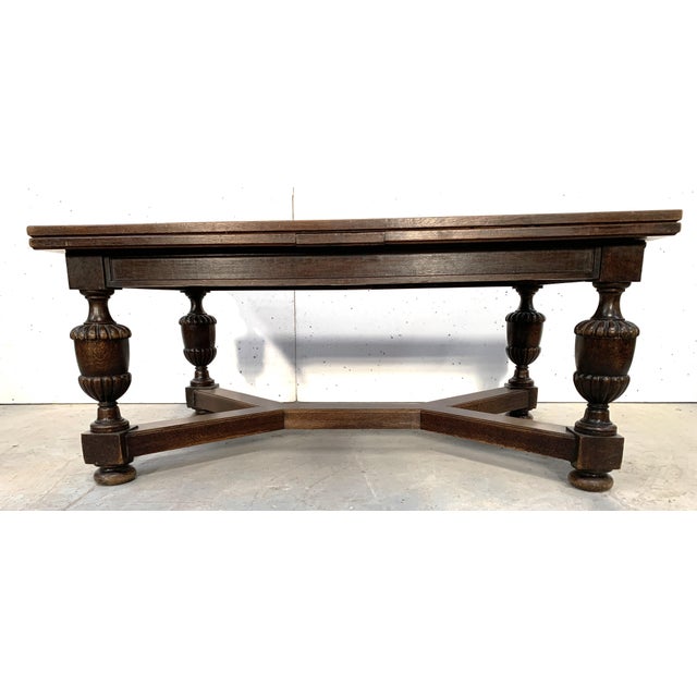 Renaissance-Style Oak Dining Table, 20th Century For Sale - Image 12 of 12