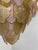 Metal Italian Art Deco Gold and Pink Chandelier in Murano Glass, 2000s For Sale - Image 7 of 17