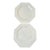 Set of 2 Johnson Bros Heritage White Ironstone 10” Dinner Plates, Octagonal, Made in England For Sale