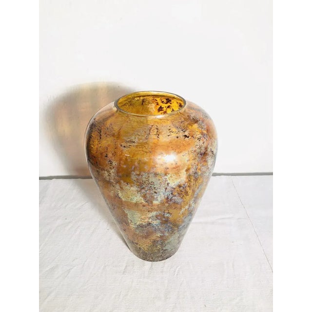 Mid-Century Iridescent Glass Vase For Sale - Image 4 of 9