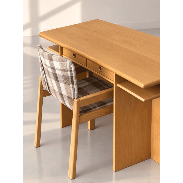 Vintage Ash Wooden Desk, 1980s For Sale - Image 3 of 6