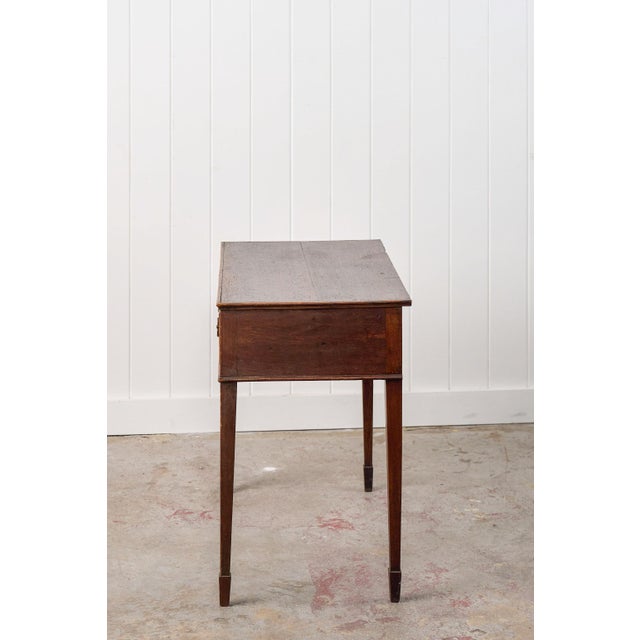 Early 19th Century Oak Three-Drawer Side Table For Sale - Image 12 of 13