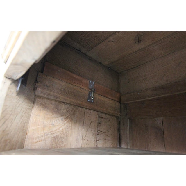 19th Century Belgian Bleached Oak Wardrobe For Sale - Image 15 of 18