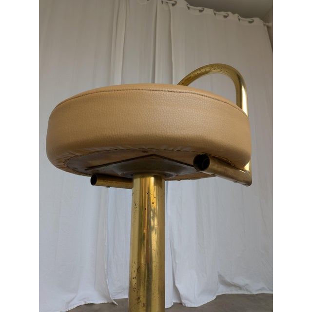 Mid-Century Modern Italian Brass Bar Stool, 1960s For Sale - Image 9 of 18