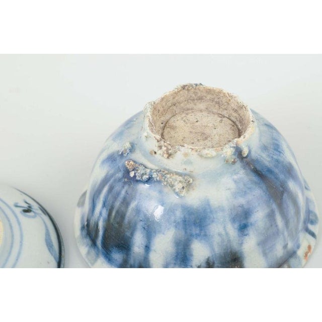 Blue and White Porcelain Pieces, Korea, Set of 4 For Sale - Image 6 of 7