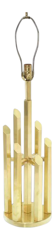 Mid-Century Modern Solid Brass Table Lamp