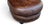 Vintage Oval Brown Leather Ottoman With Brass Nailhead Trim and Rounded Feet For Sale - Image 9 of 10