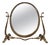 Mid-Century Italian Neoclassical Oval Cast Brass Vanity Mirror, 1950s For Sale