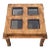 Postmodern Burl Wood and Smoked Glass Square Side Table, 1970s For Sale