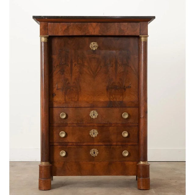 French 19th Century French Empire Secrétaire á Abattant For Sale - Image 3 of 12