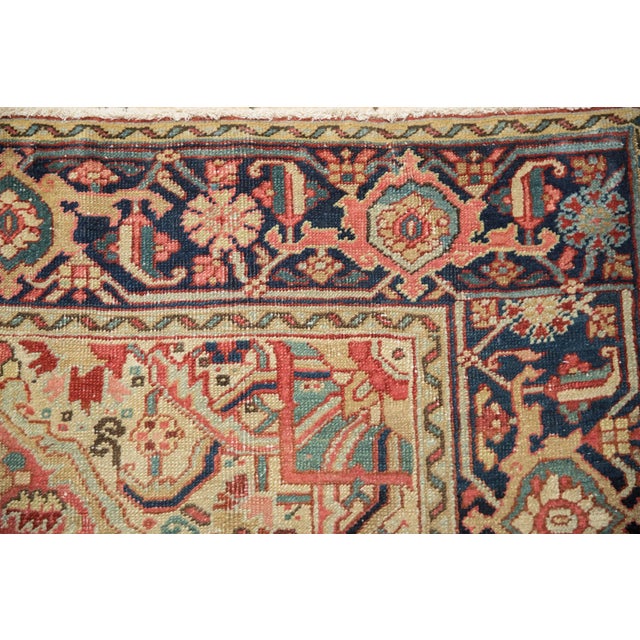 Vintage Heriz Rug - 4'9" X 5'11" For Sale In New York - Image 6 of 10