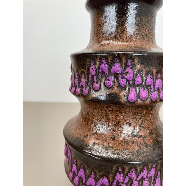 WGP Pink Orange Ceramic Fat Lava Vases attributed to Scheurich, Germany, 1970s, Set of 2 For Sale - Image 9 of 18