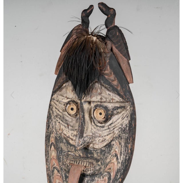 Antique African Orator's Stool (Teket) Litmus People Papua New Guinea 60" H For Sale In Los Angeles - Image 6 of 6