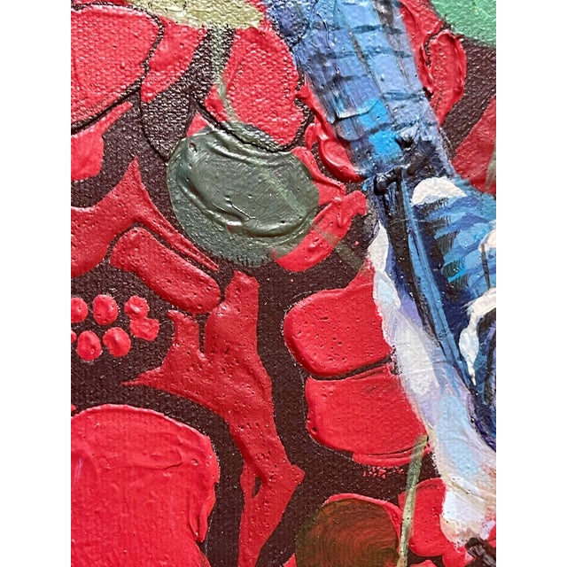 Early 21st Century Nest IV by Ifeoluwa Alade | Acrylics on canvas Portrait of a woman with floral and bird elements. For Sale - Image 5 of 5