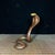 Metal Vintage Solid Copper & Gilt Brass Cobra Snake Sculpture For Sale - Image 7 of 9