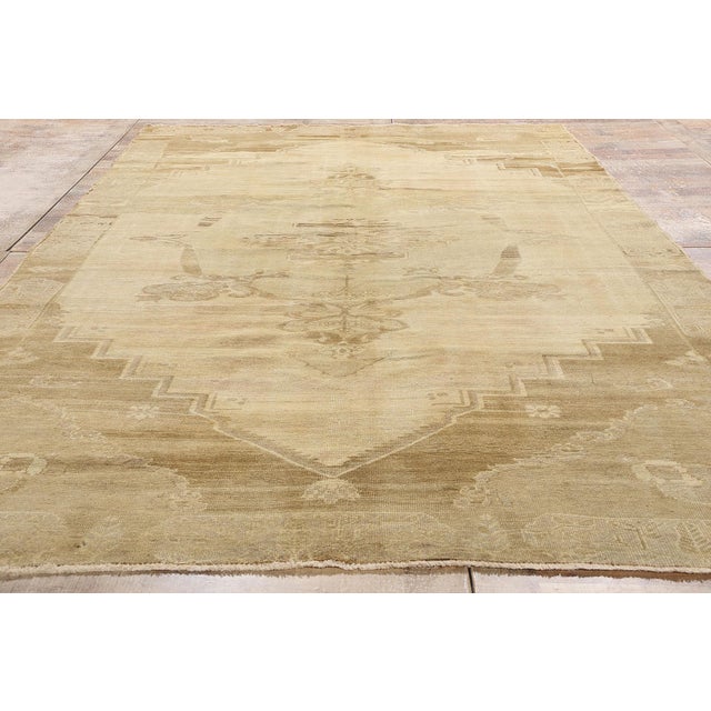Vintage Turkish Oushak Rug - 06'06 X 10'11 For Sale - Image 9 of 10