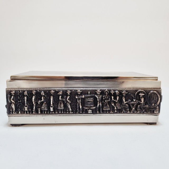Metal Vintage Industrial Copper Cigar Box, 1960s For Sale - Image 7 of 18
