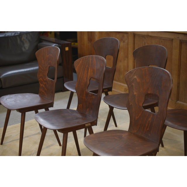 Baumann Gentiane Model Chairs by Henri Julien, 1960s, Set of 8 For Sale - Image 11 of 15
