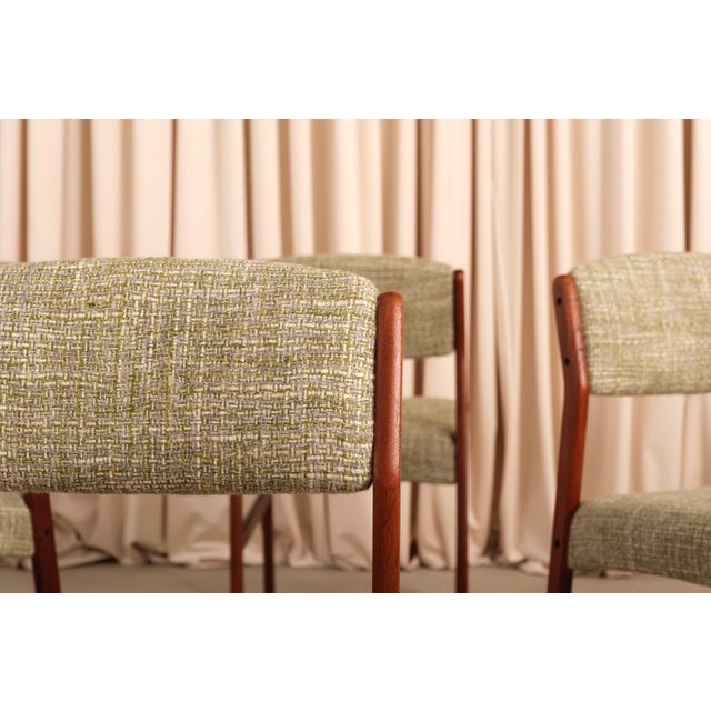 Set of 4 Vintage Teak Dining Chairs Set, 1960s Danish Modern Attributed to h.w. Klein | Danish MCM Chairs For Sale - Image 12 of 18