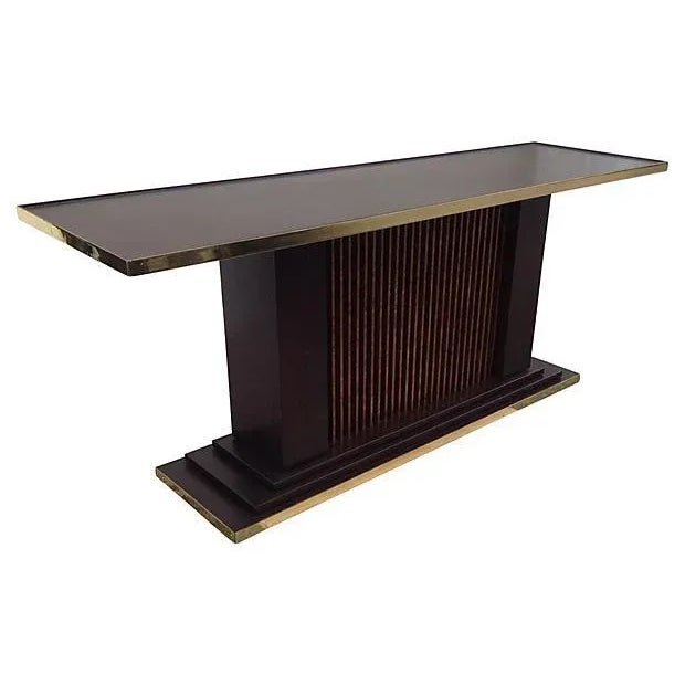 C. 1970's-80's Trouvailles Art Deco Step Tiered Console For Sale - Image 4 of 10