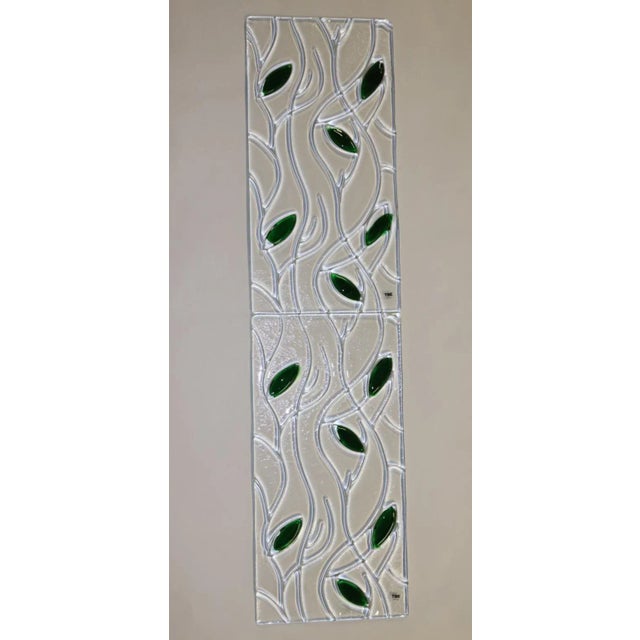 Mid-Century Modern 1990s Modern Carlo Nason Murano Hand Cast Glass a Set of 2 Panels For Sale - Image 3 of 12