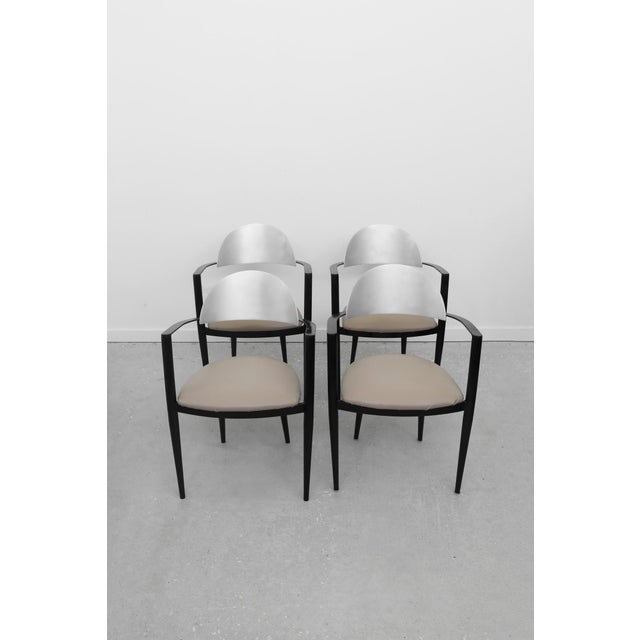 Blue Set of 4, Modernist Dining Chairs For Sale - Image 8 of 11