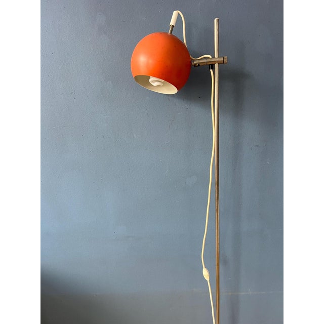 Mid-Century Orange Eyeball Floor Lamp For Sale - Image 12 of 13