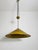 Cone Shaped Brass Pendant Lamp with Counterweight attributed to Florian Schulz, 1970s For Sale - Image 10 of 14