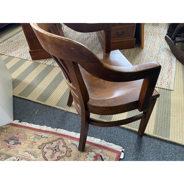 Industrial 20th Century Courthouse Chair For Sale - Image 3 of 11