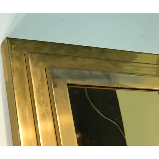 Late 20th Century Modern Brass Finish Mirror Triple Tiered Design For Sale - Image 5 of 7