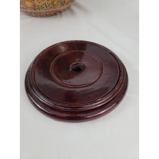 Mid 20th Century Large Satsuma Egg With Stand For Sale - Image 9 of 10