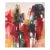 La Maison Rouge - Original Contemporary Abstract House Painting, Acrylic on Canvas by Maria C Bernhardsson For Sale