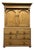 Antique English Pine Linen Press For Sale