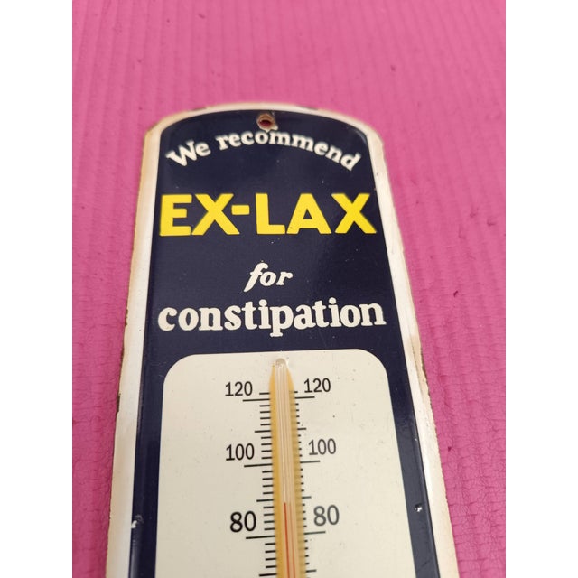 American Ex-Lax Vintage Style Thermometer Merchandise No Porcelain Souvenirs Store For Sale - Image 3 of 8