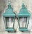 American Pair of Vintage Solid Brass Hanging Lanterns. 20”.5 H X 8”.5w X 8”.5 W For Sale - Image 3 of 17