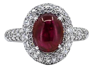 Late 20th Century Ruby Cabochon Ring, Size 5