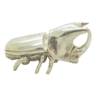 Vintage Italian Silver 800 Hercules Beetle Figurine, Milan, 1940s For Sale