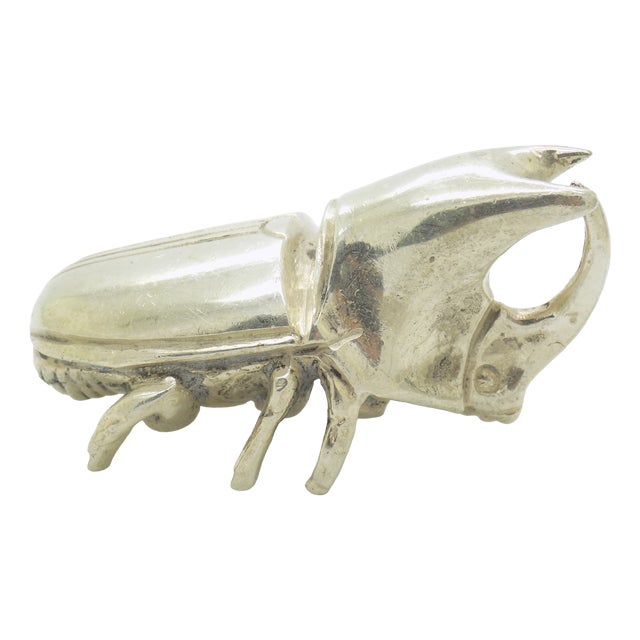 Vintage Italian Silver 800 Hercules Beetle Figurine, Milan, 1940s For Sale