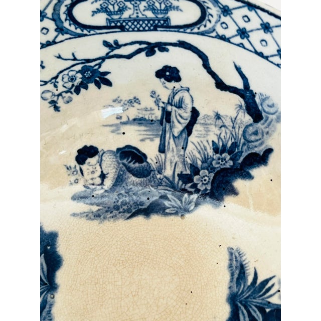 Antique Tokio Adams Turnstall England Chinoiserie Bowl For Sale - Image 4 of 9