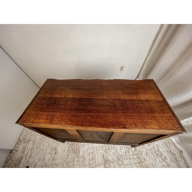 Vintage French Oak Chest of Drawers With Serpentine Drawer Fronts For Sale - Image 10 of 11