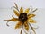 Golden Florentine Flower Shape Flushmount attributed to Hans Kögl, Germany, 1970s For Sale - Image 4 of 14