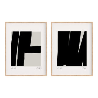 Contemporary Minimalist Abstract Giclee Prints - Set of Two For Sale
