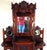 Antique Carved Wood Figural Barley Twist Beveled Mirror Etagere or Hall Tree For Sale - Image 4 of 12