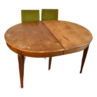 Vintage Kindel Oval Extension Dining Table Model 32-17 — Mid-Century American Maple For Sale