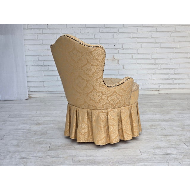 Vintage Danish Cocktail Lounge Chair in Jacquard Fabric and Beech, 1960s For Sale - Image 9 of 18