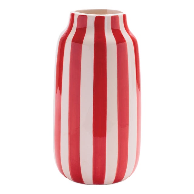 Striped Dolomite Vase (Set of 2) For Sale