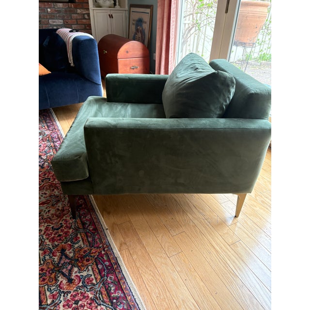 Mid-Century Modern West Elm Andes Chair For Sale - Image 3 of 3